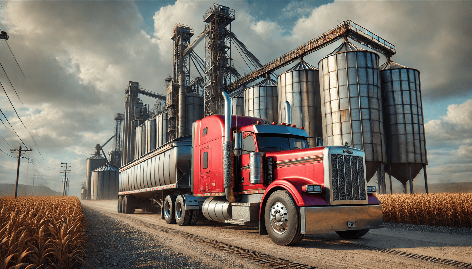 bulk red hopper trailer
