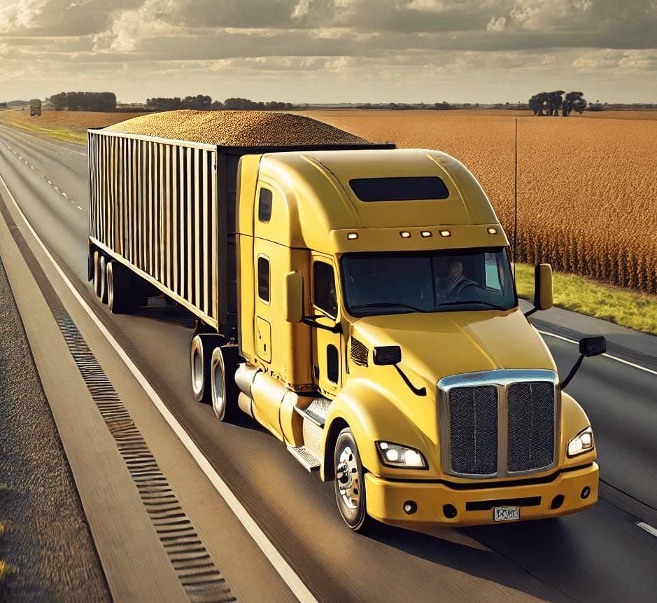 bulk yellow truck with rice new